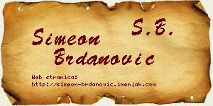 Simeon Brdanović vizit kartica